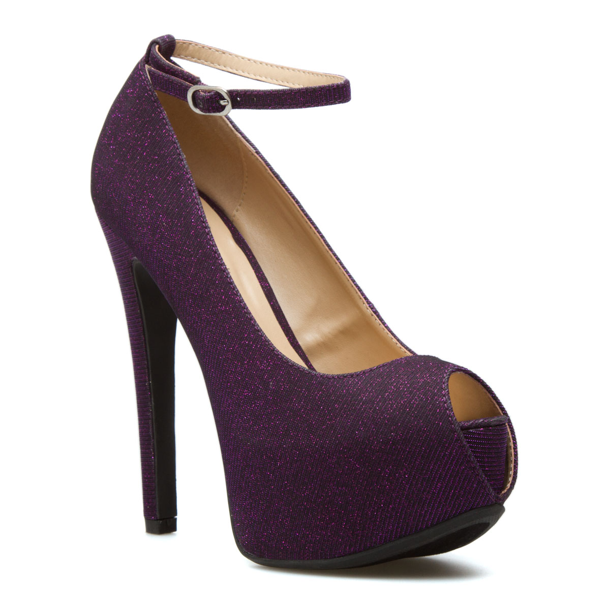 shoedazzle purple heels