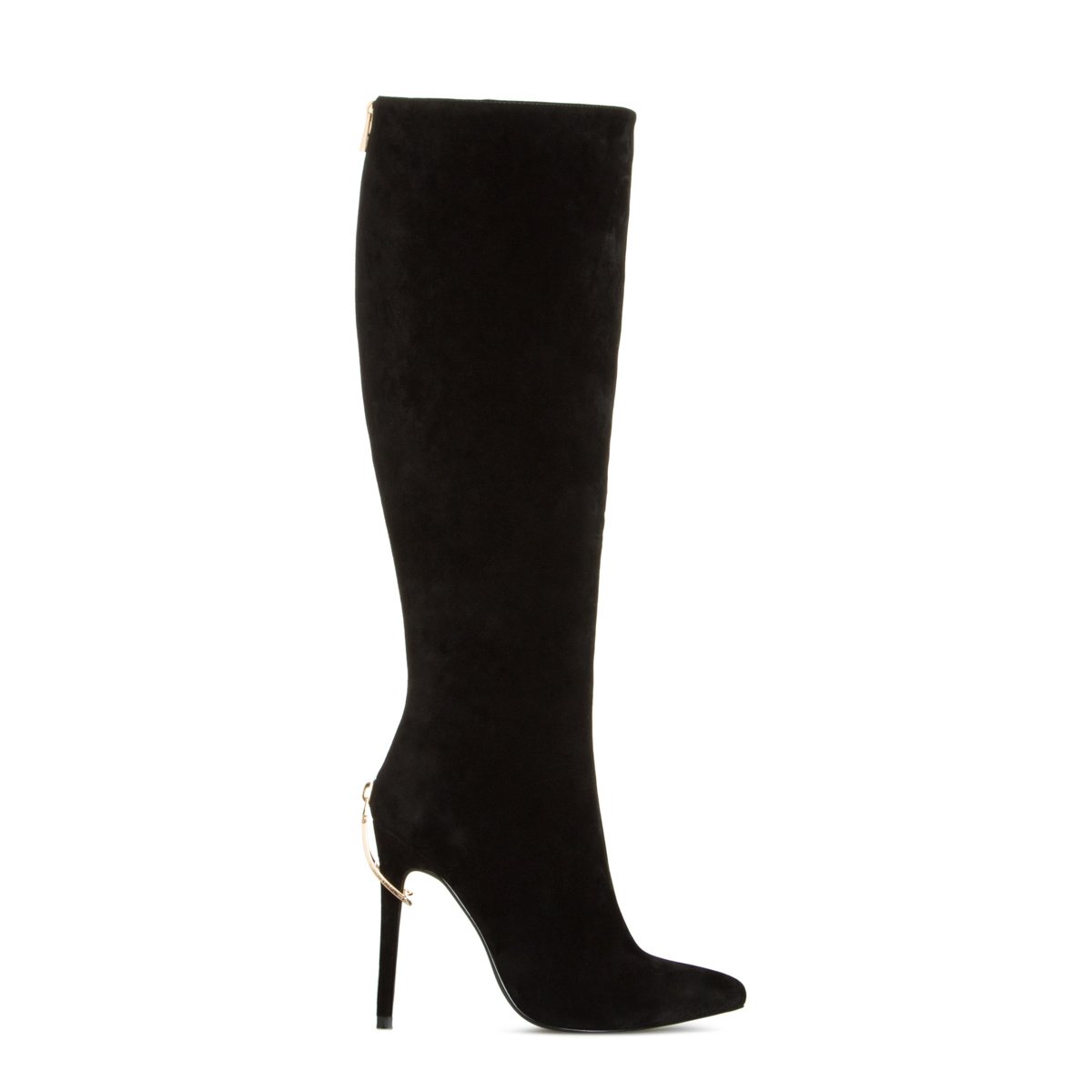 Ariz Cheap Knee High Boots, Women's Black High Heel Boots ...
