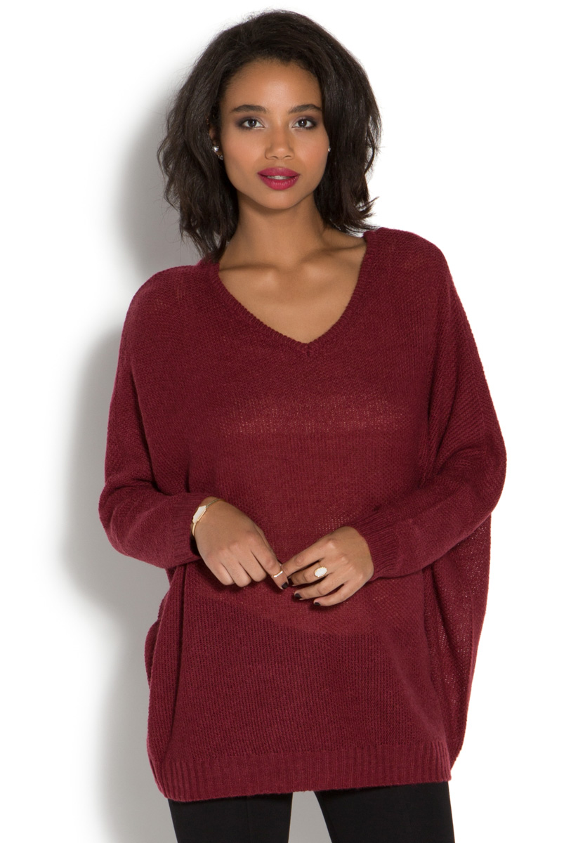 slouchy v neck