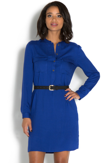 utility belted shirt dress