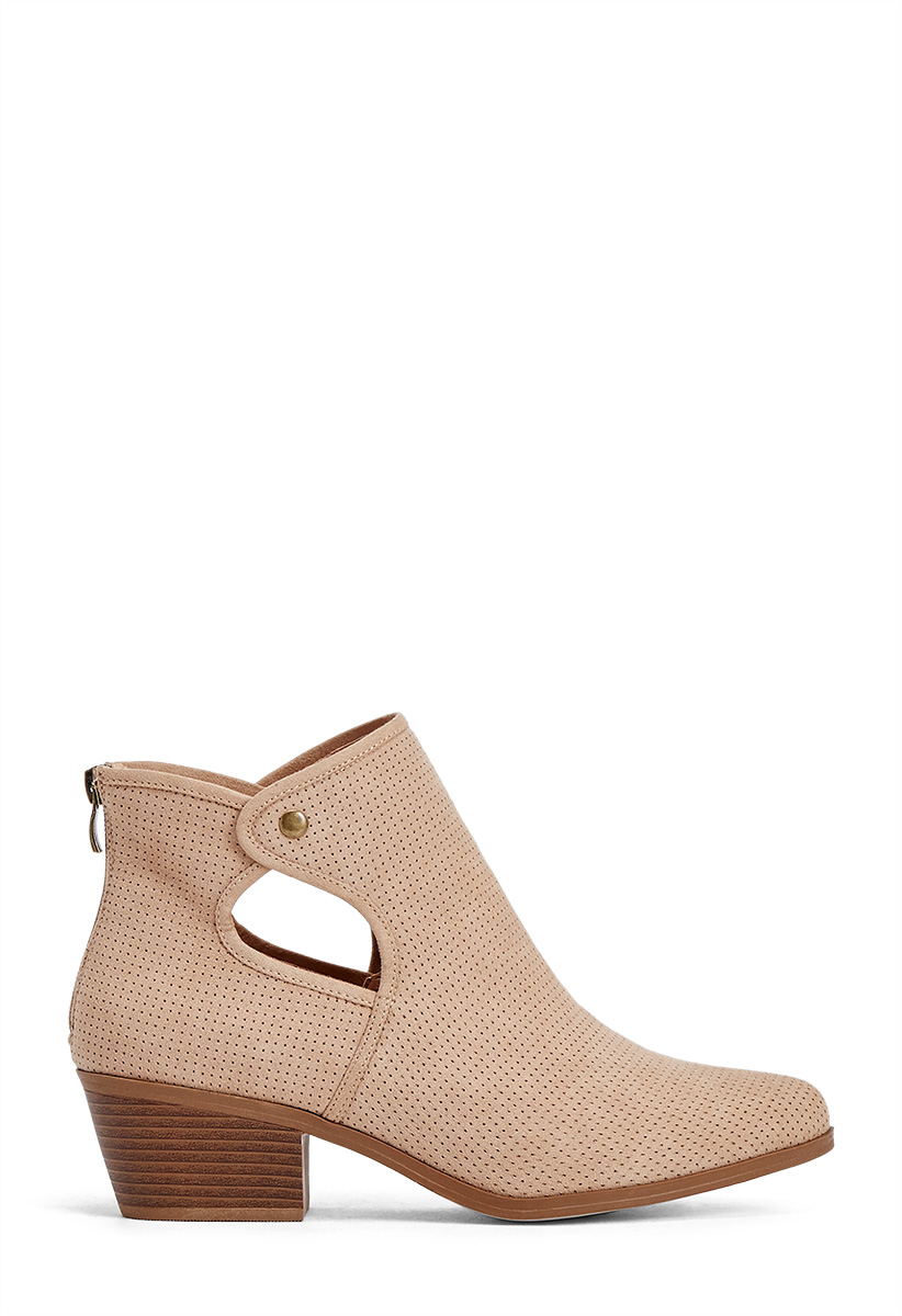Shoedazzle Booties Avila Bootie Womens Beige Size Standard Width