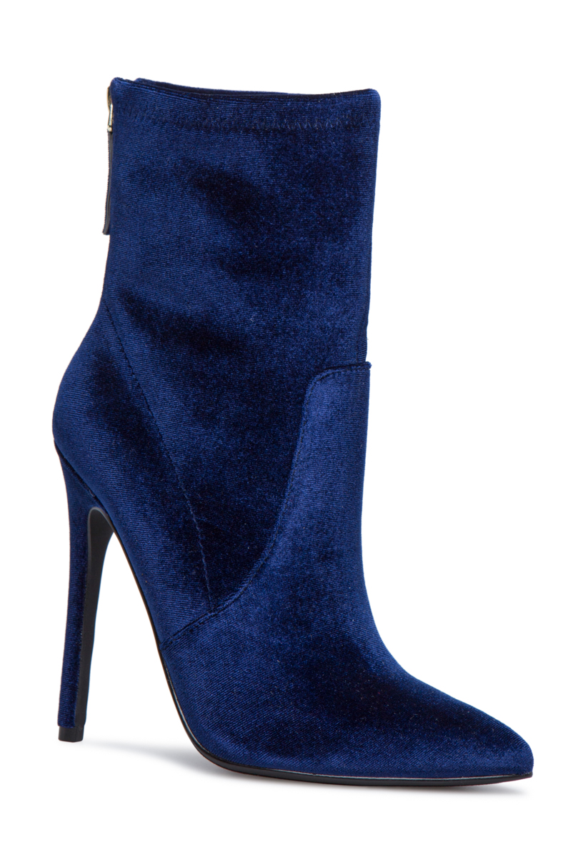 Shoedazzle Booties Beckett Bootie Womens Blue Size Wide Width