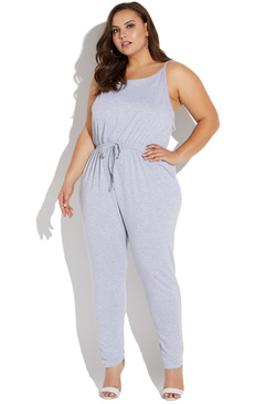 plus size sleeveless jumpsuit