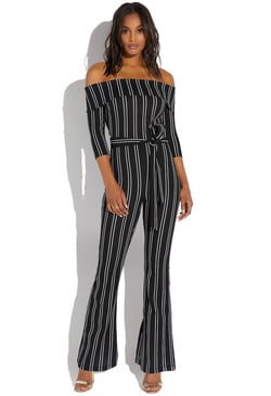 marshalls striped jumpsuit