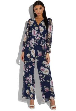 floral chiffon jumpsuit