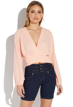 chiffon surplice top