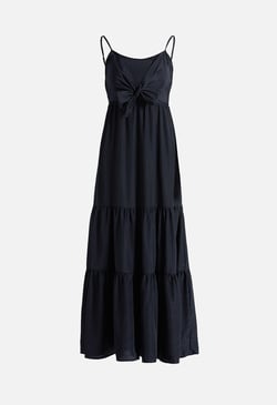 maxi dress with tie front