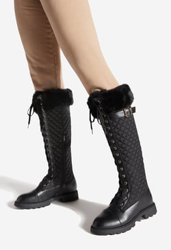 kalima quilted flat boot