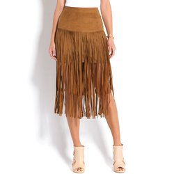 MIDI FRINGE SKIRT - ShoeDazzle