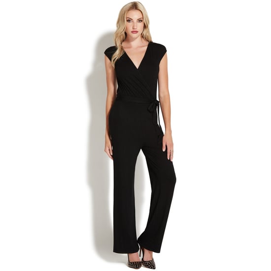 KNIT CROSSOVER JUMPSUIT - ShoeDazzle