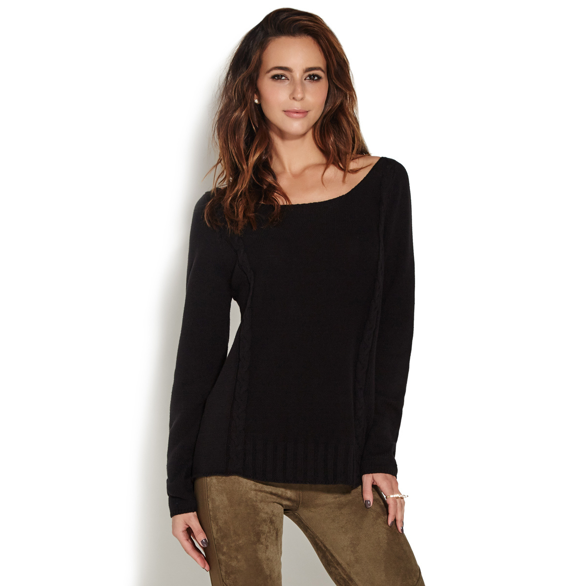 SLOUCHY OFF SHOULDER SWEATER - ShoeDazzle