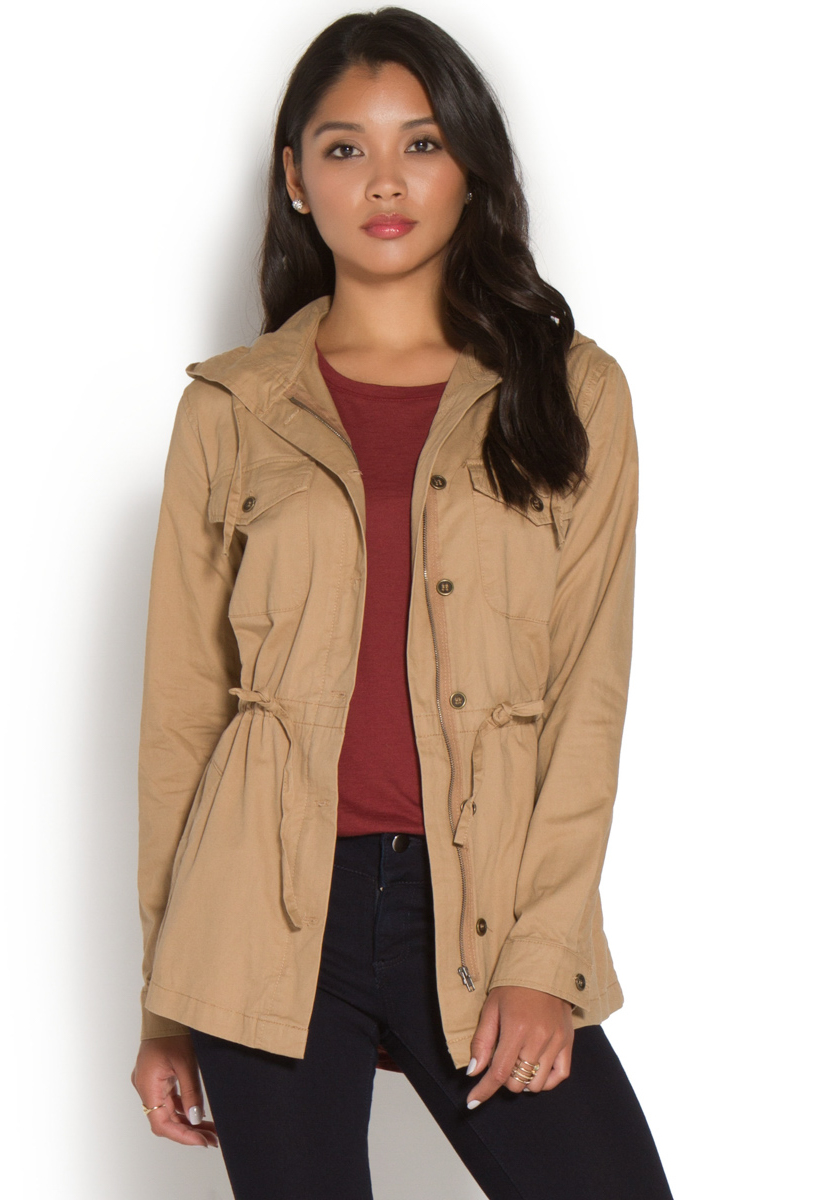 HOODED CARGO JACKET - ShoeDazzle