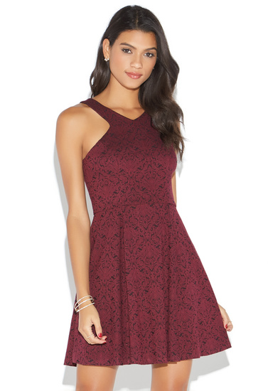 jacquard skater dress