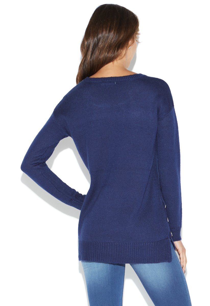 SIDE BUTTON SWEATER - ShoeDazzle