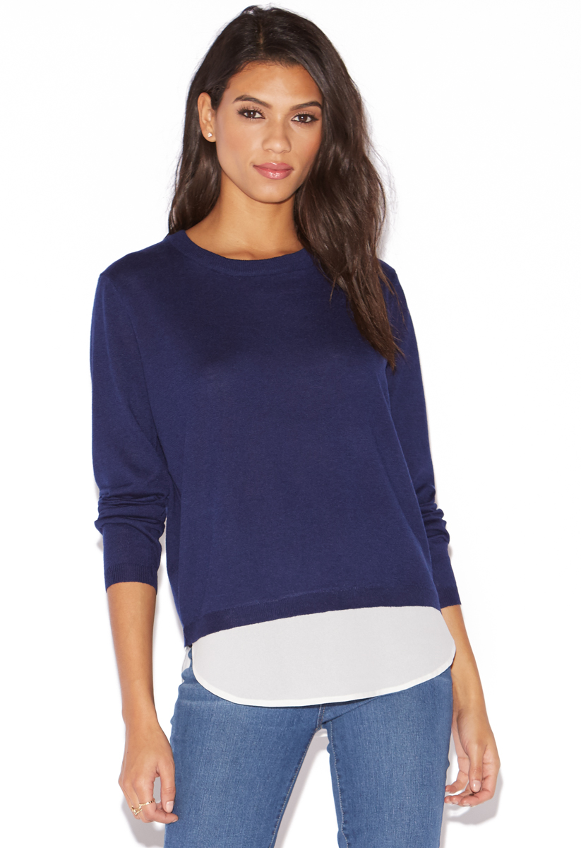 LAYERED PULLOVER SWEATER - ShoeDazzle