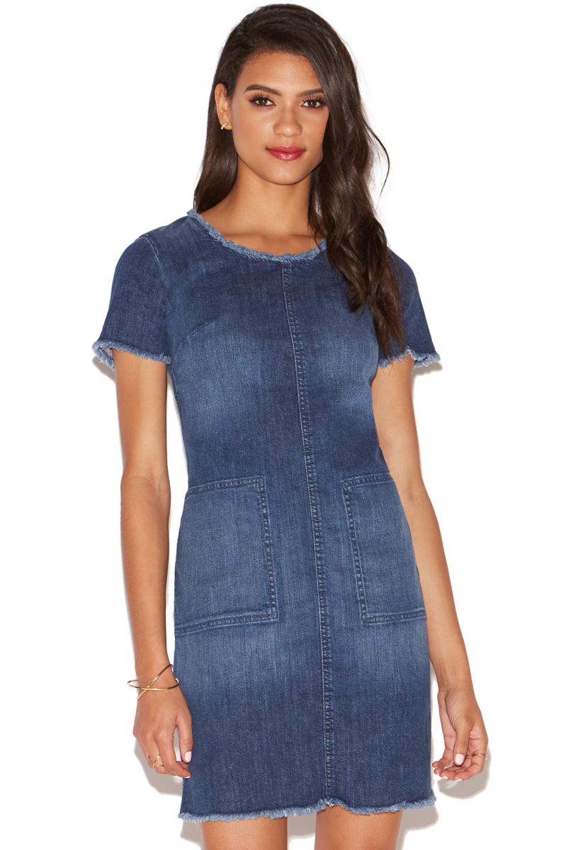 DENIM SHIFT DRESS - ShoeDazzle