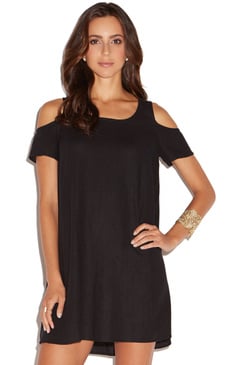 cold shoulder t shirt dress