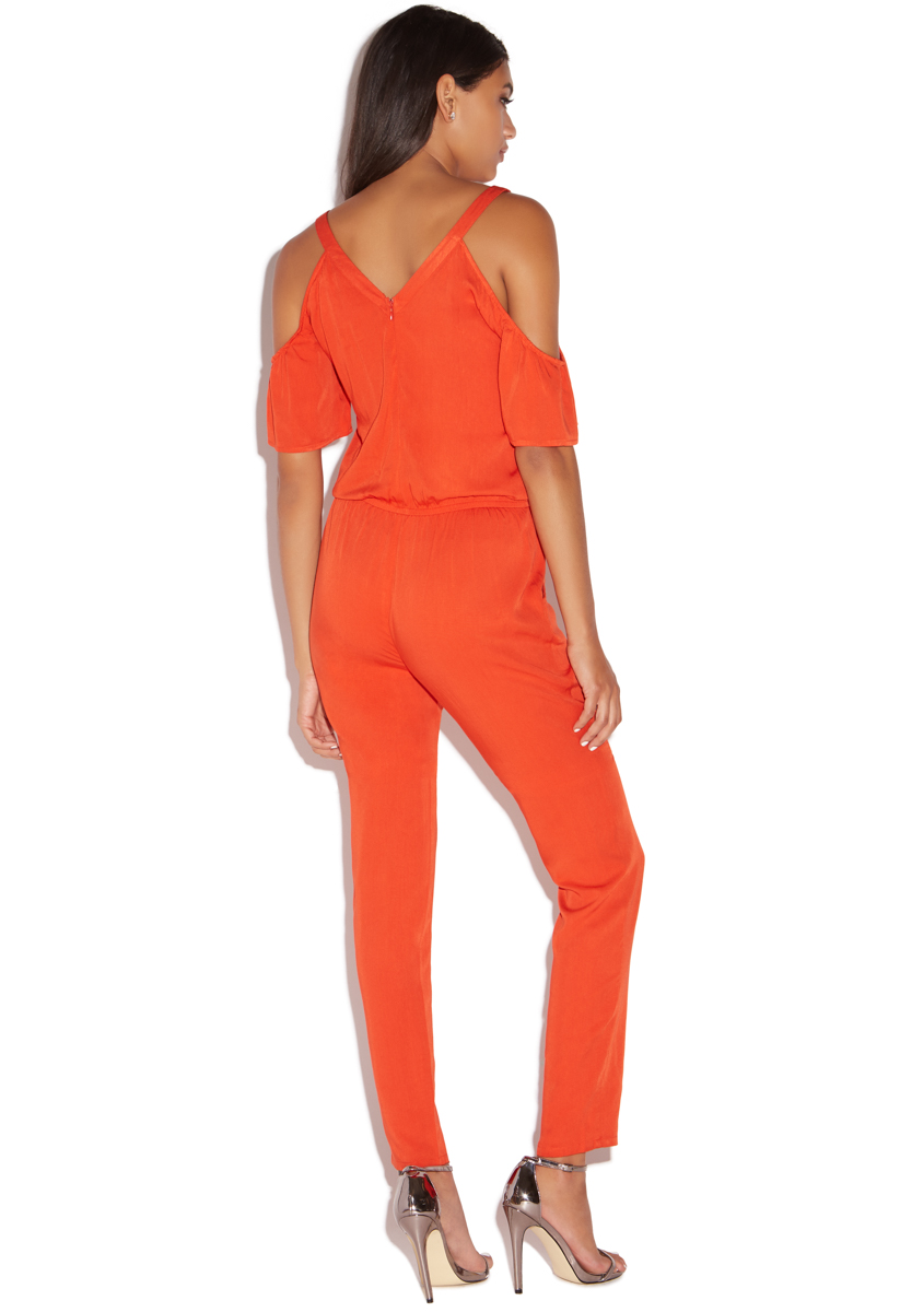 RUFFLED JUMPSUIT - ShoeDazzle