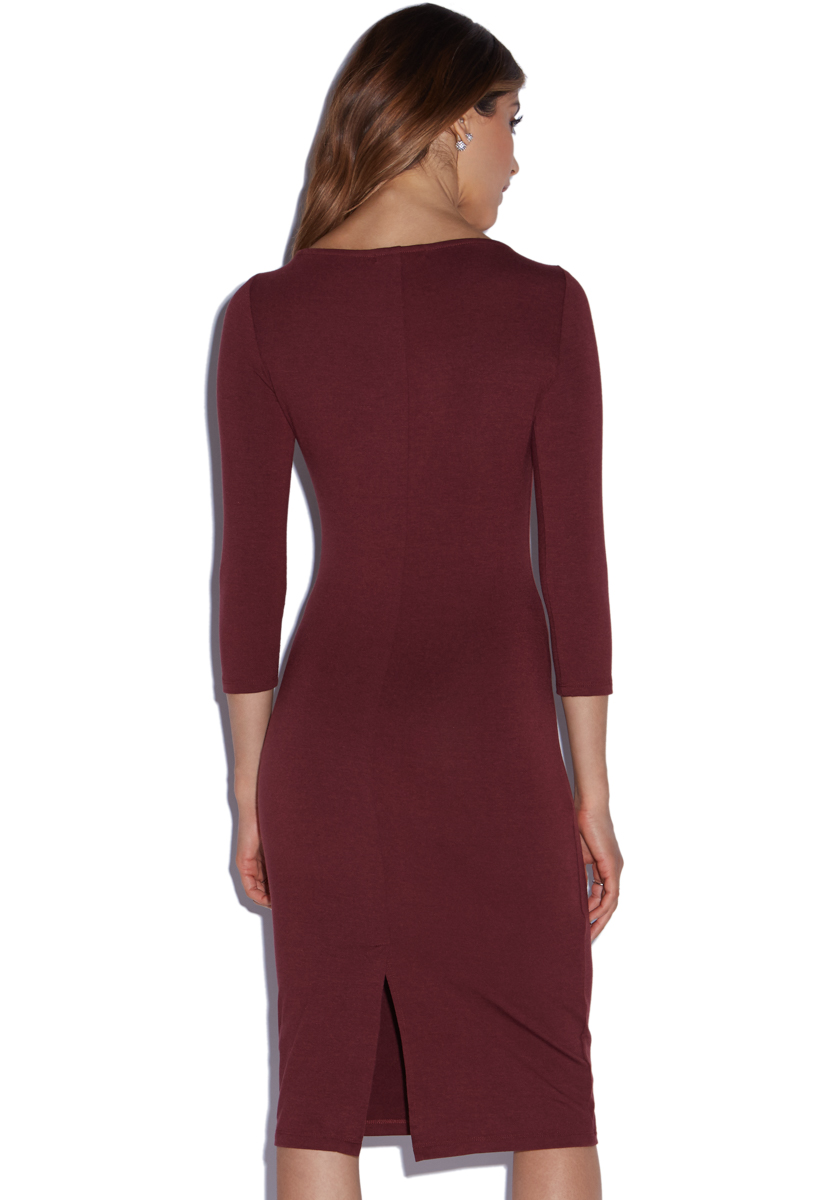 3/4 SLEEVE KNIT DRESS ShoeDazzle