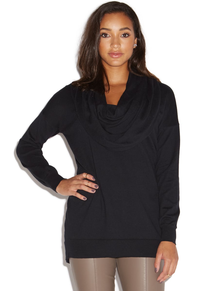 COWL NECK PULLOVER SWEATER - ShoeDazzle