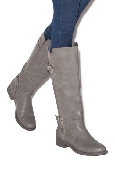 ADELE MIXED MATERIAL BOOT - ShoeDazzle