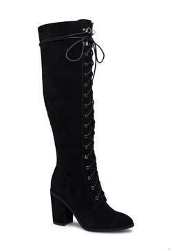 NESSA LACE-UP HEELED BOOT - ShoeDazzle