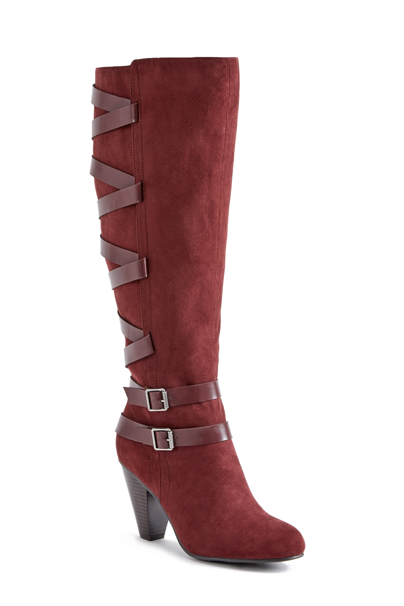 shoedazzle burgundy boots