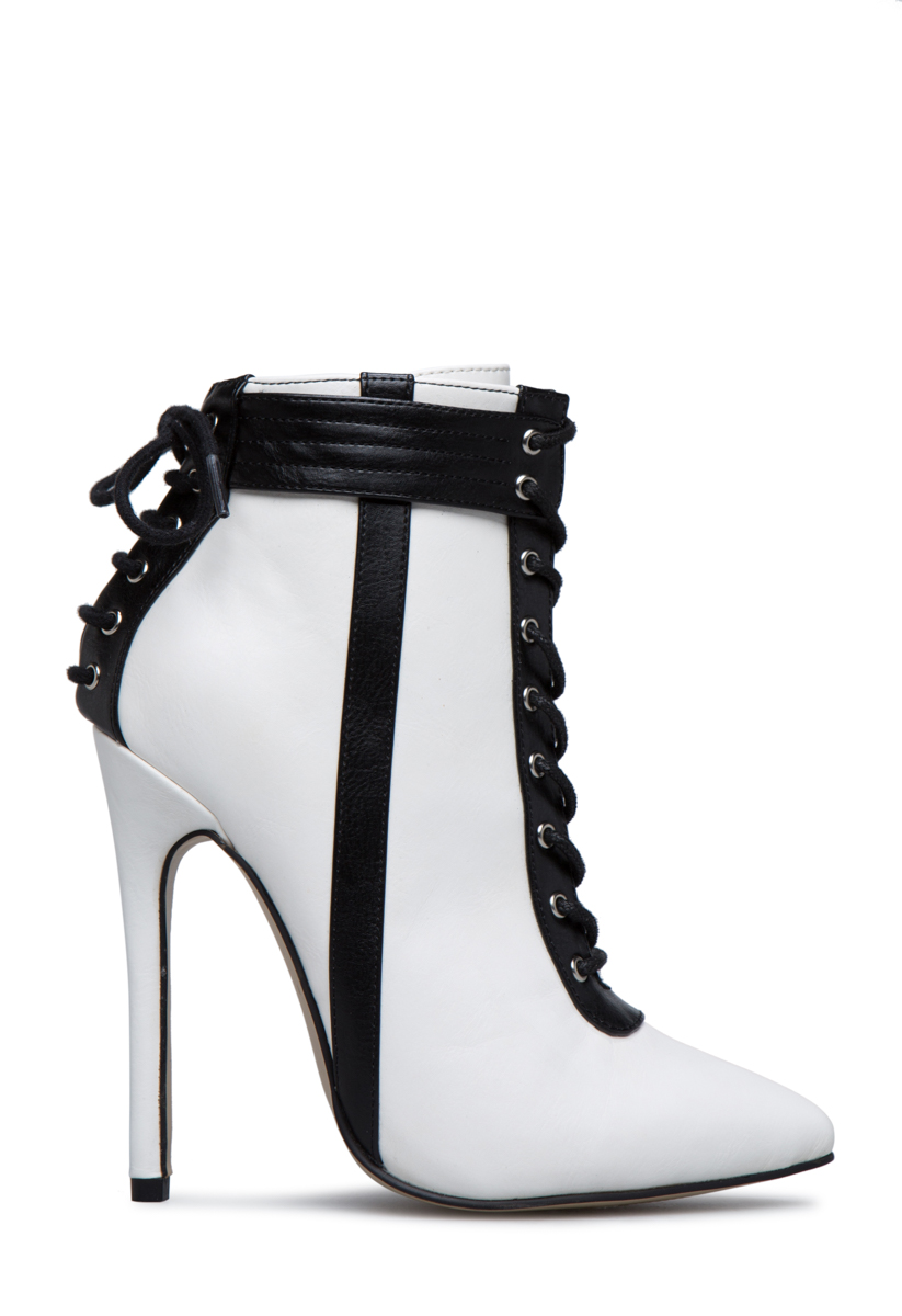 shoedazzle white booties