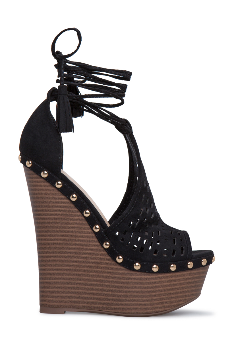 Yves Laser Cut Detailed Wedge Shoedazzle