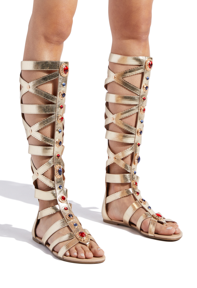 jeweled gladiator sandals