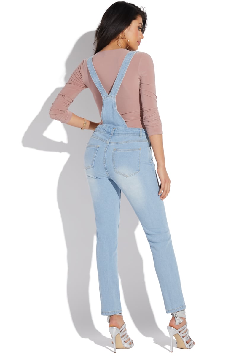 BUTTON FRONT DENIM OVERALLS ShoeDazzle