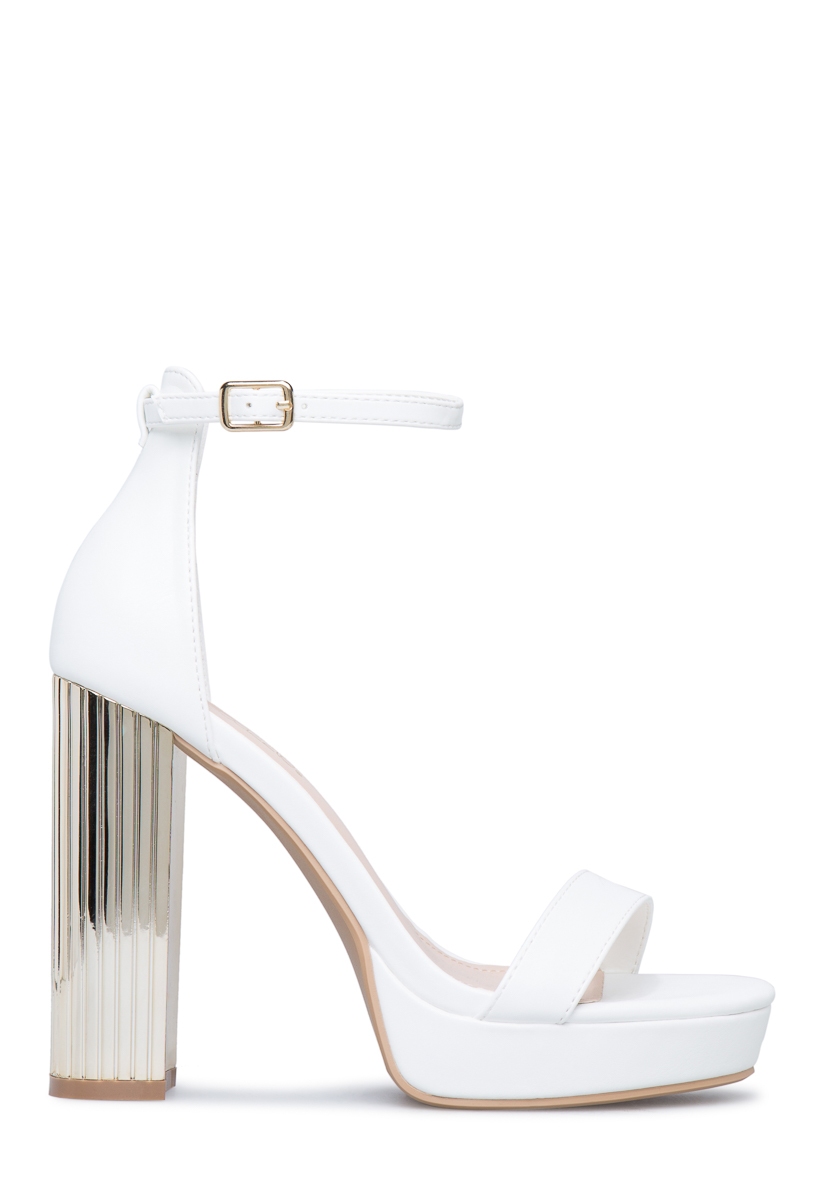 white block heels platform