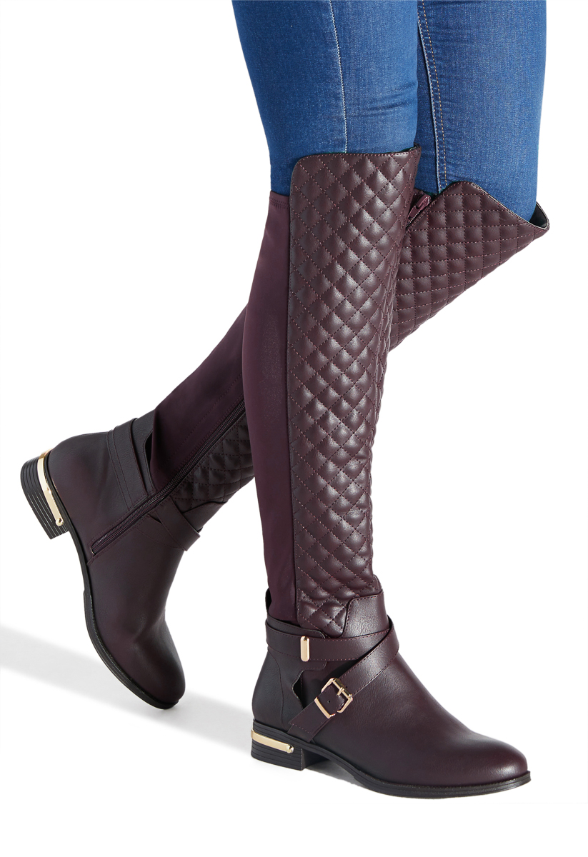 annabeth quilted flat boot
