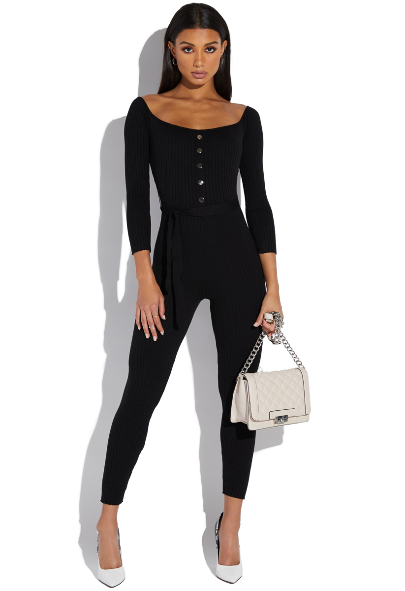 long sleeve sweater jumpsuit