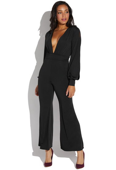 split sleeve jumpsuit