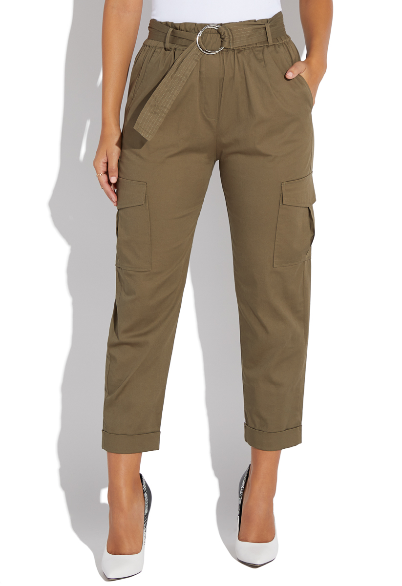 BELTED CUFFED CARGO PANT - ShoeDazzle