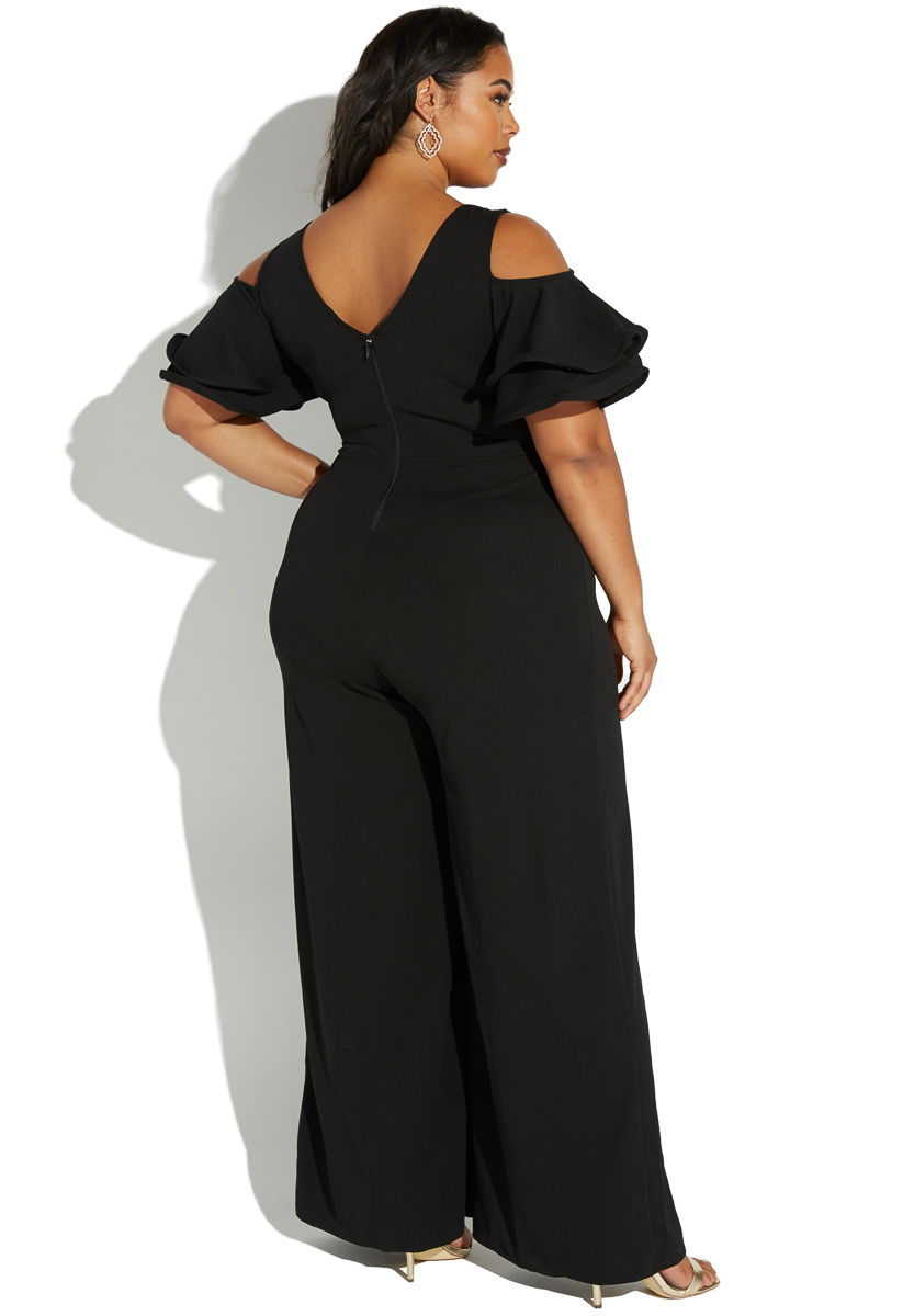 plus size layered jumpsuit