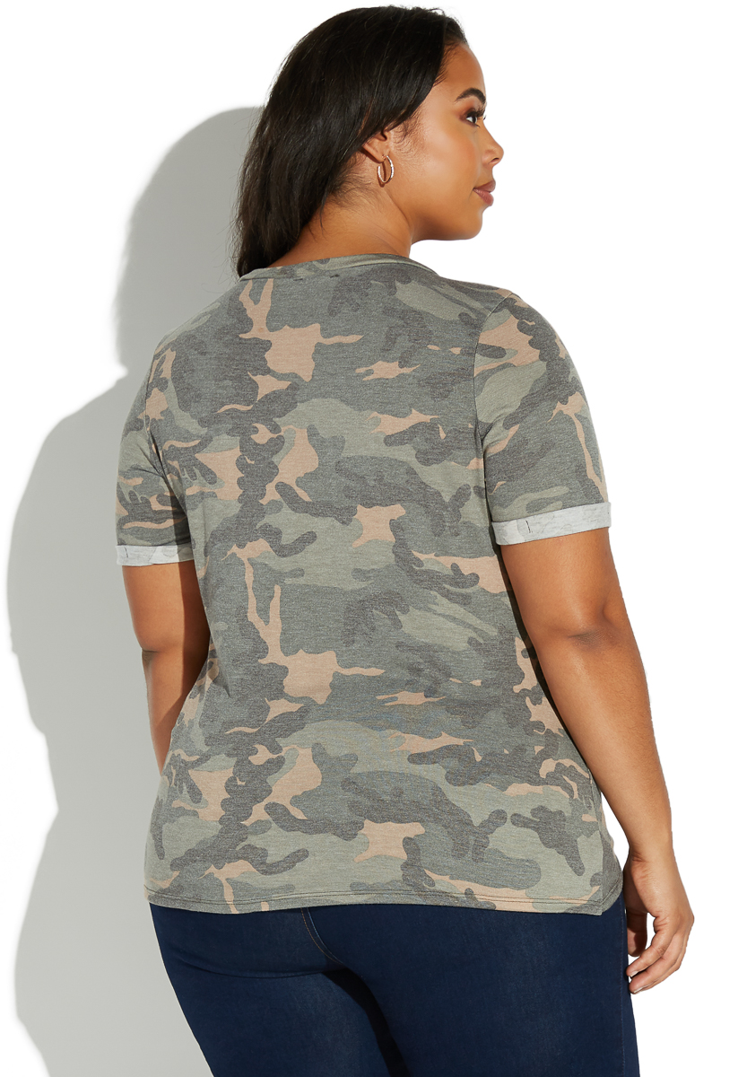 plus size camo shirt