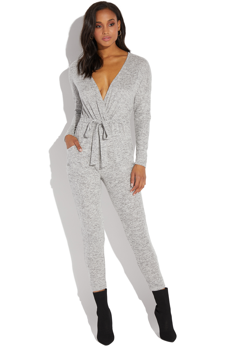 tie waist lounge jumpsuit