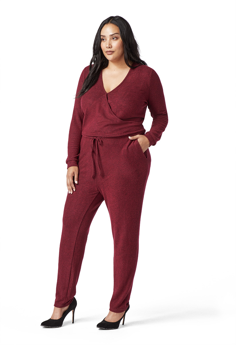 plus size knit jumpsuit