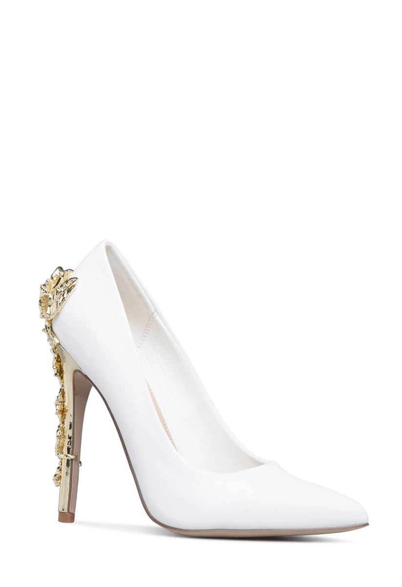 clara rhinestone metallic heel