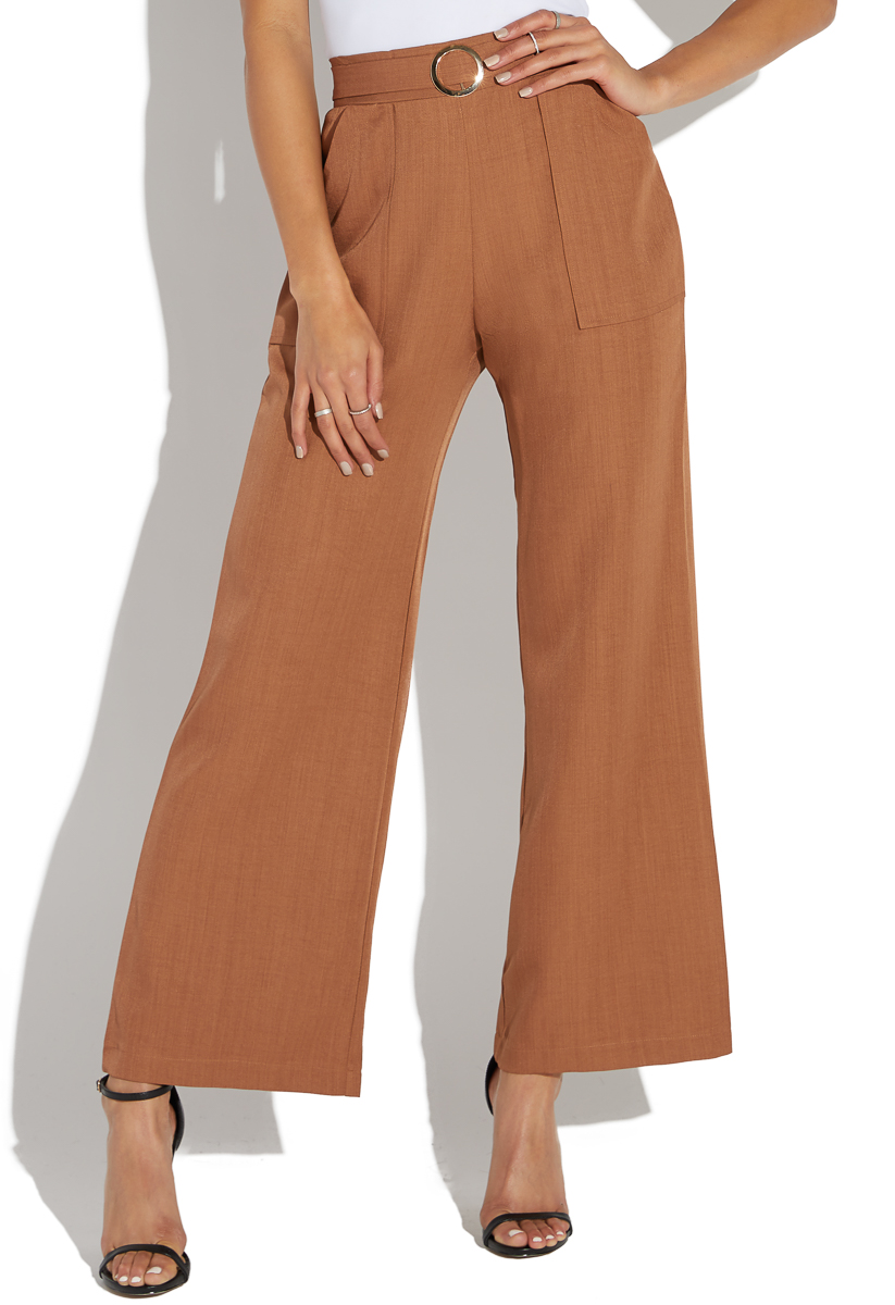 HIGH RISE POCKET FRONT PANT - ShoeDazzle