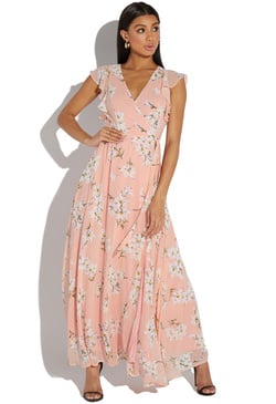 FLUTTER SLEEVE MAXI DRESS - ShoeDazzle