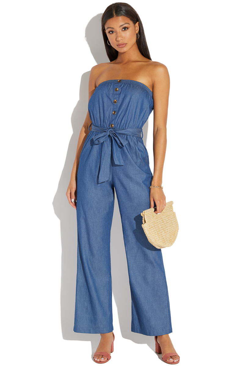 shein navy blue jumpsuit