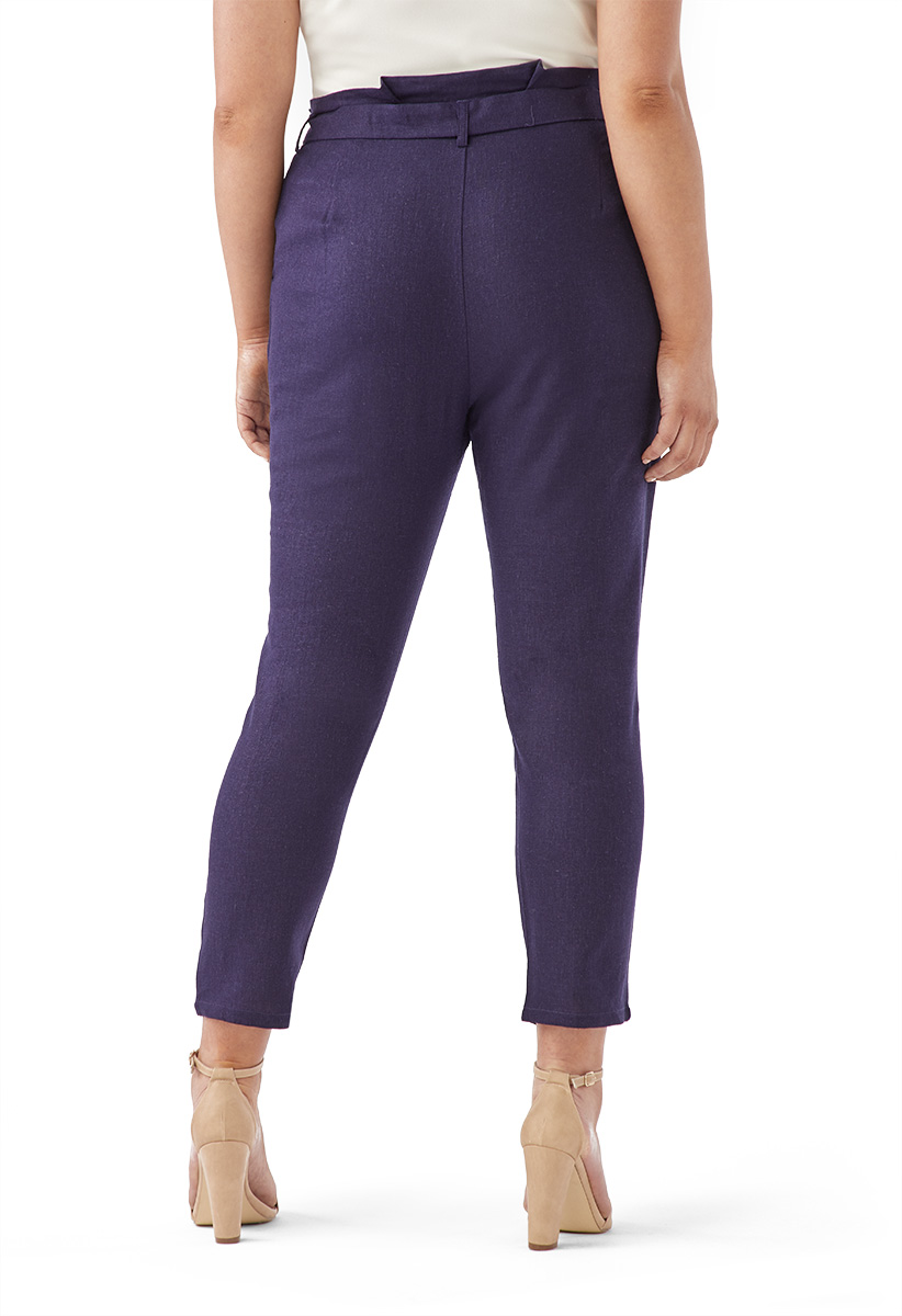 plus size linen trousers