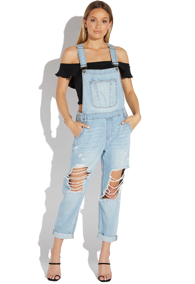 ripped boyfriend overalls