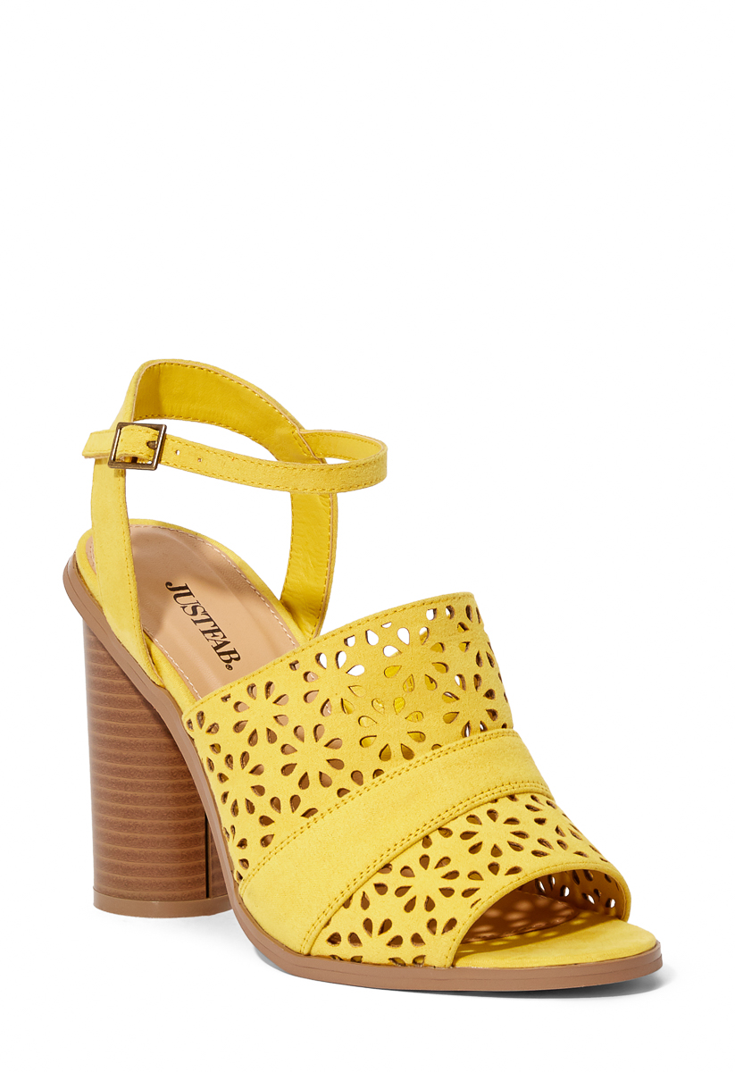 shoedazzle yellow heels
