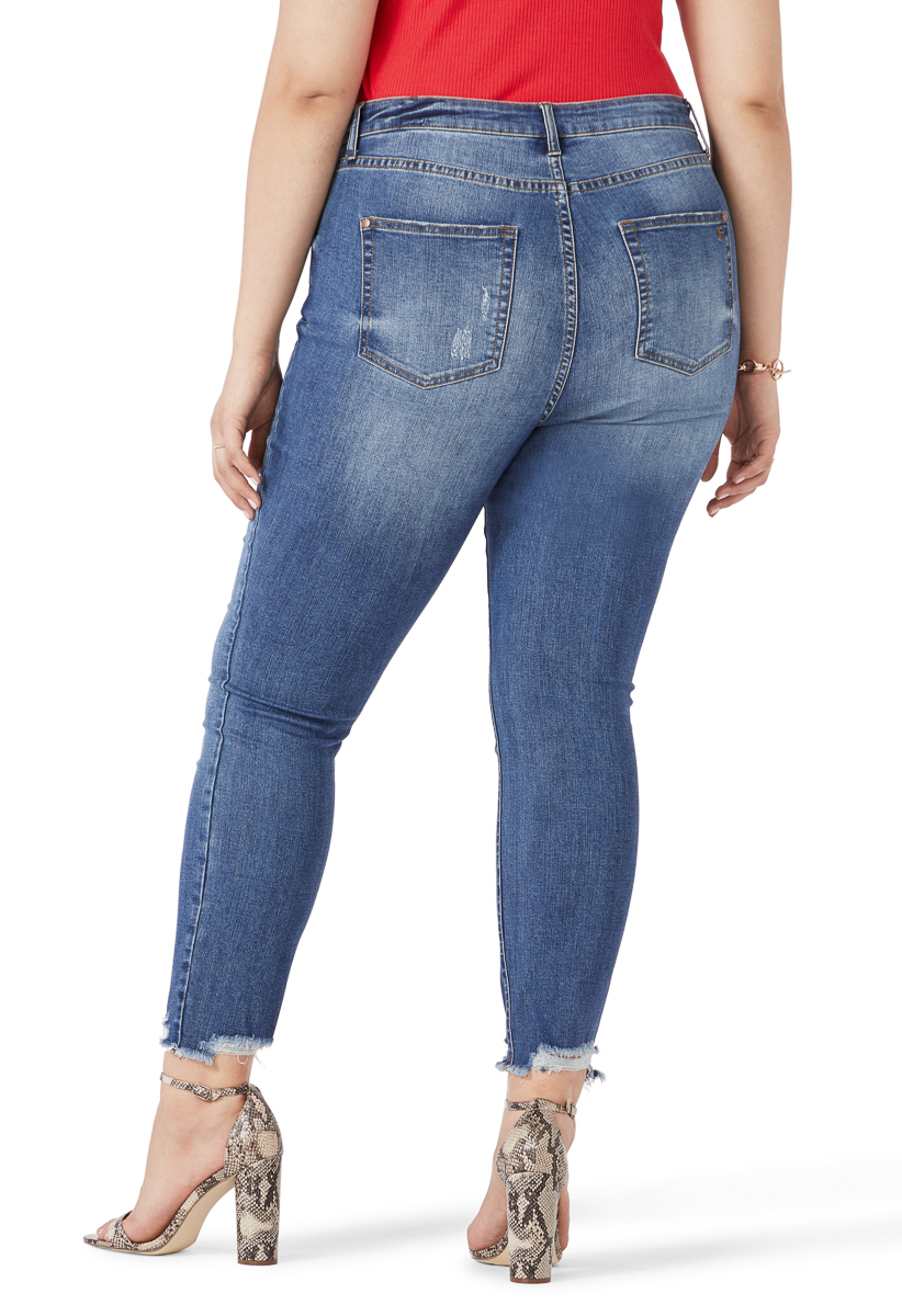 plus size ankle grazer jeans