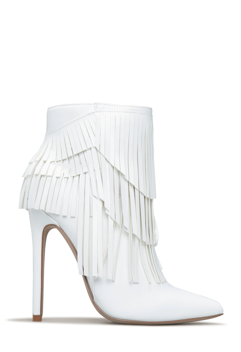 fringe stiletto booties