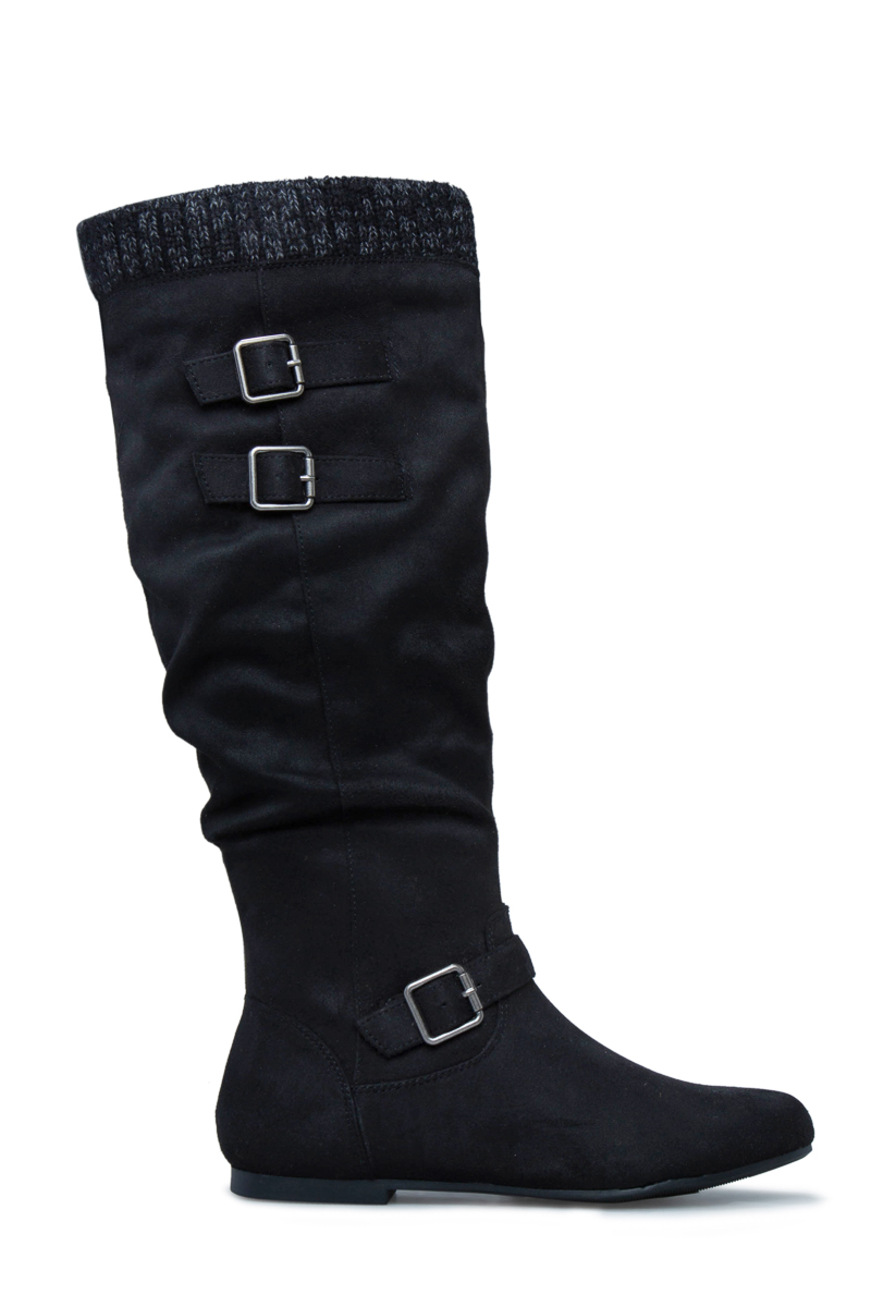 aieeda sweater buckle boot